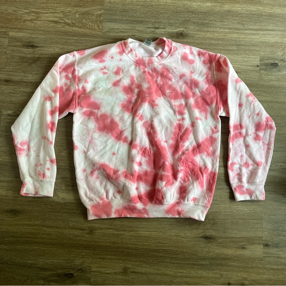 Red/Pink Tie-Dye Sweatshirt